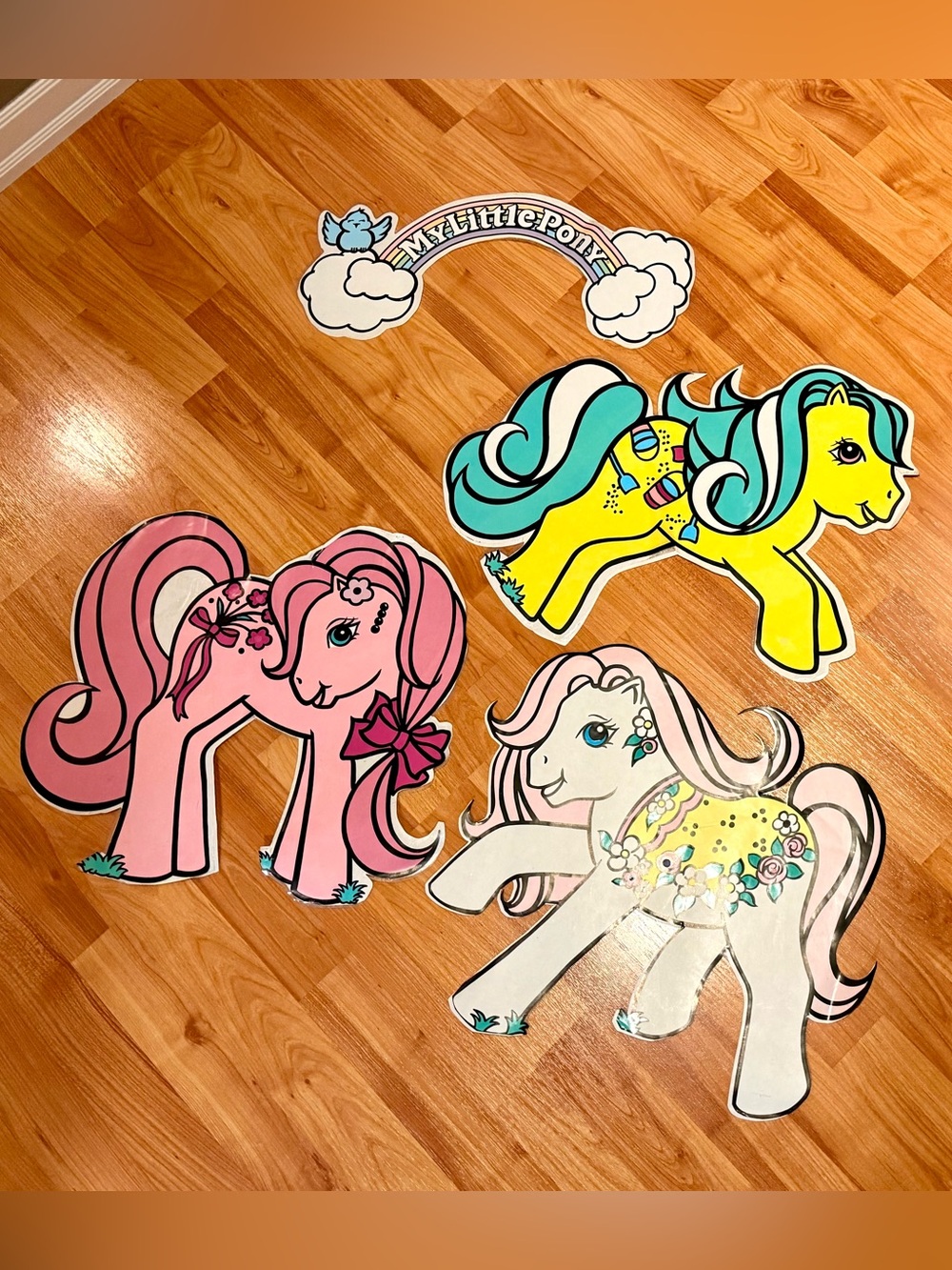 Vintage 1980s My Little Pony MLP merch Wall Art Decals Window Stickers Rainbow 🌈